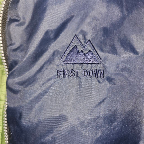 FIRST DOWN Reversible Puffer Jacket Men’s XL Navy / Green Down-Filled - Picture 2 of 7